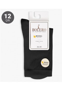 Bolero B-86 Yarım Konç Kadın Modal Çorap 12'li