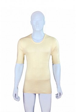 Dertex 1548 Unisex Yarım Kollu Yünlü İçlik Üst EKRU