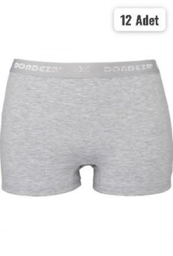 Dondeza Bayan Boxer 12 Adet -gri