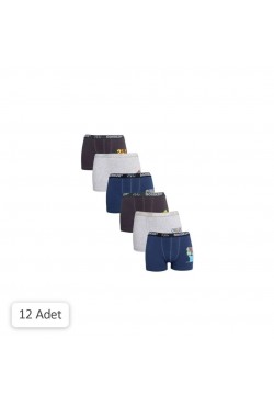 Dondeza 505 12 Adet Erkek Çocuk Desenli Boxer