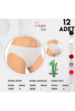 DONDEZA 3032 (XL) BAYAN BAMBU KÜLOT 12'Lİ PAKET 
