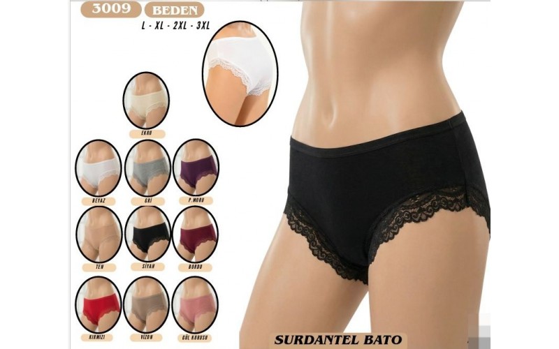 DONDEZA BAYAN SUR DANTEL BATO KÜLOT 12'Lİ PAKET 