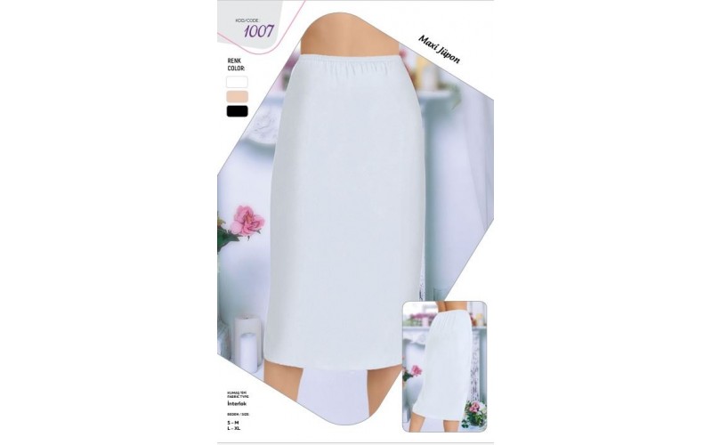 Ersoy Collection Kadın  Uzun Battal Jupon ( Etek Astarı) -Beyaz