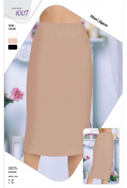 Ersoy Collection Kadın Siyah Uzun Battal Jupon ( Etek Astarı) -ten 