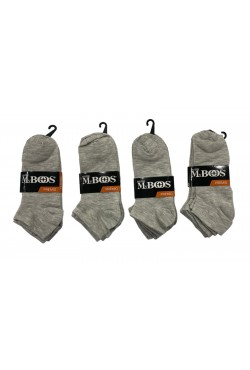 M-Boss Kadın Penye Patik  Düz 12'li paket 36/40 GRİ