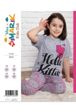 Şımarık Kız  Çocuk Pijama Takımı gez boy lıkralı 10/12/14/16 yaş grubu 4'lü serili 