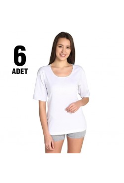 SEHER YILDIZI KADIN KOLLU KAŞKORSE ATLET 6'LI PAKET