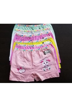 TUTKU KIZ ELASTAN BASKILI SORT 6 Lİ PAKET