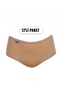 Tutku Kadın ELastan Bato Külot 12 'li Paket Renkli TEN