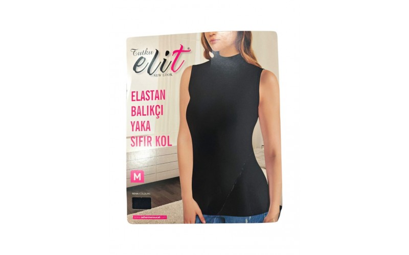 Elit Elastan Balıkçı Yaka Sıfırkol-beyaz