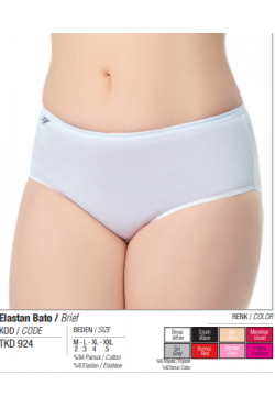 Tutku Kadın ELastan Bato Külot 12 'li Paket Beyaz