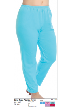 Tutku Kadın Zenne İnterlok Penye Pijama Tek Alt Karışık Renk 6 'lı Paket