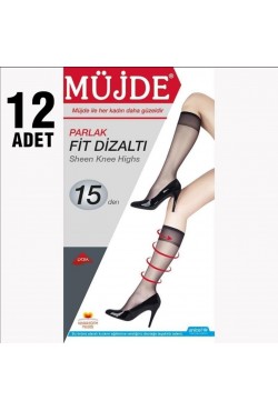 MÜJDE SÜPER FİT DİZALTI ÇORAP 12'Lİ PAKET
