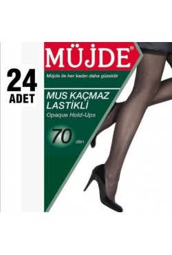 MÜJDE MUZ 70 DİZÜSTÜ KAÇMAZ PANTOLON ÇORAP  24'LÜ PAKET