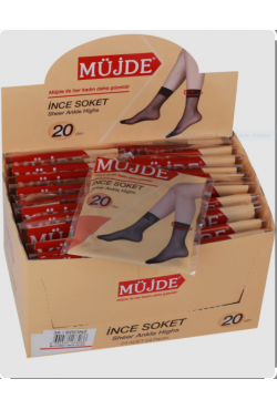 MÜJDE İNCE SOKET ÇORAP 24'LÜ PAKET
