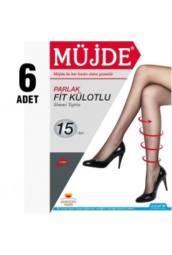 Müjde Fit 15 Külotlu ÇorapP 6'Lı Paket Ten Rengi