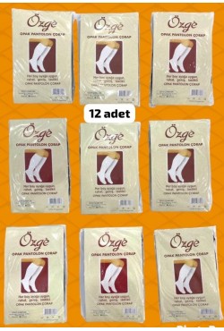 Özge Opak Pantolon Çorabı 12 'li paket 