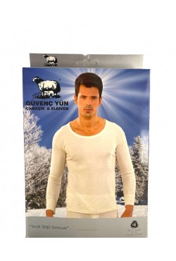 Erkek Güvenç Yün Uzun Kollu Fanila  Üst İçlik  % 75YÜN oranı 