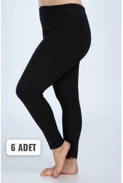 Hilal Yıldız Kadın Penye Uzun Dantelli Tayt  09 L- XL - 6 adet gri