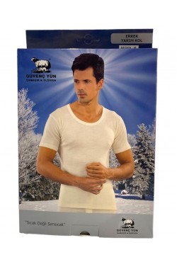 Erkek Güvenç Yün Yarım Kollu Fanila Termal Üst Içlik