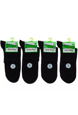 Dündar 4131 Erkek Plus Bambu Likralı Dikişsiz Yarım  Konç Çorap Paket içi 12'li