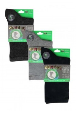 Dündar Plus  6982 Erkek  Bambu  Diyabetik Çorap  paket içeriği 12'li 40/44 numara