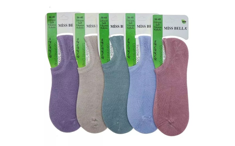 Miss Bella Bayan Bambu Sniker 12 li paket 36/40 