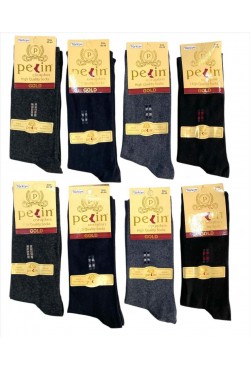 Pelin Erkek Mevsimlik Çorap 40/44 12'li paket asorti 