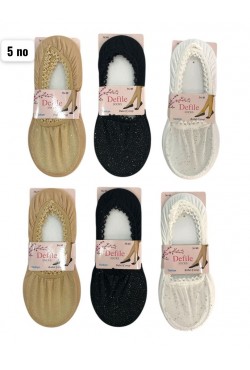 Defile Kadın Tül Desenli Babet 12'li Paket 