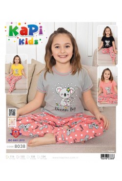 Kapi Kids 8038 Kız Çocuk Pijama Takımı 