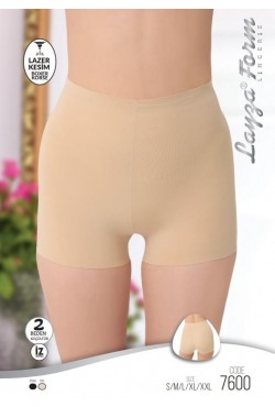 LAYZA FORM 7600 LAZER KESİM BAYAN BOXER KORSE- BEYAZ