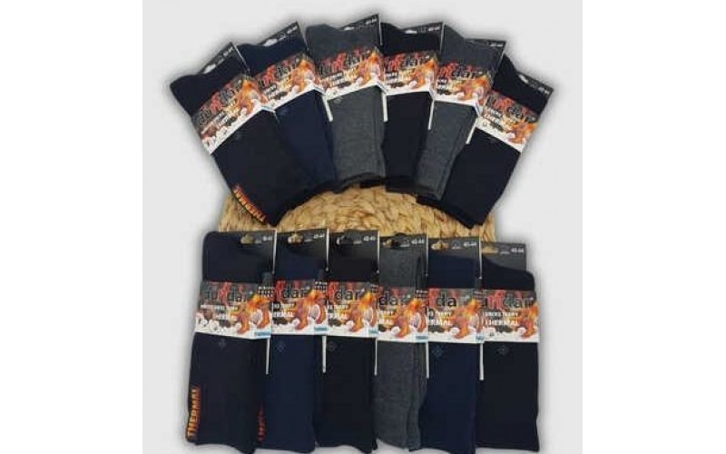 Plus 7019 Erkek Termal Çorap 12 Adet 40/44  kıişlık 