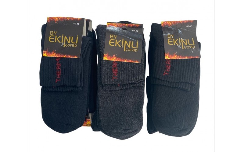 Ekinli Termal Yarım Konç 40/44 Havlu Çorap