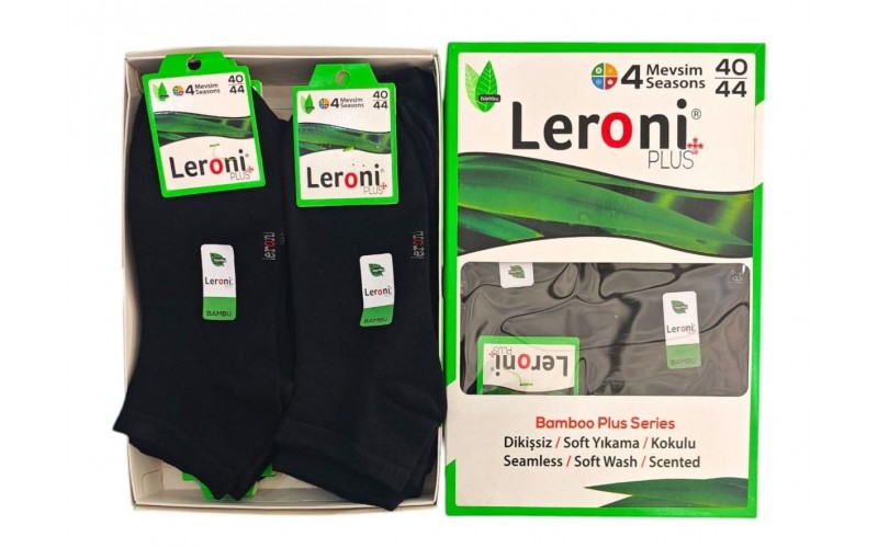 Leroni Erkek Dikişsiz Patik 40/44 Asorti 12'li paket 