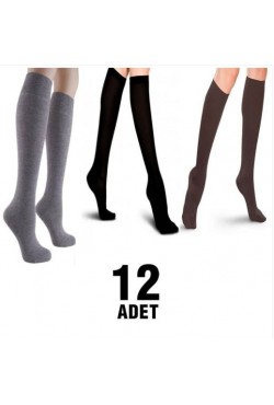 Özmen Dizaltı Anne Çorabı 12'li - Std