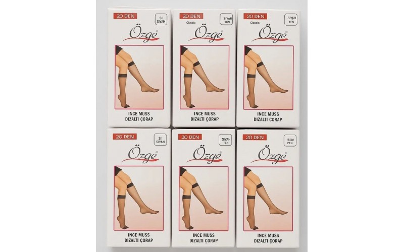 Özge 20 denye  İnce Bayan Pantolon Çorap 12'li Pembe Kutu