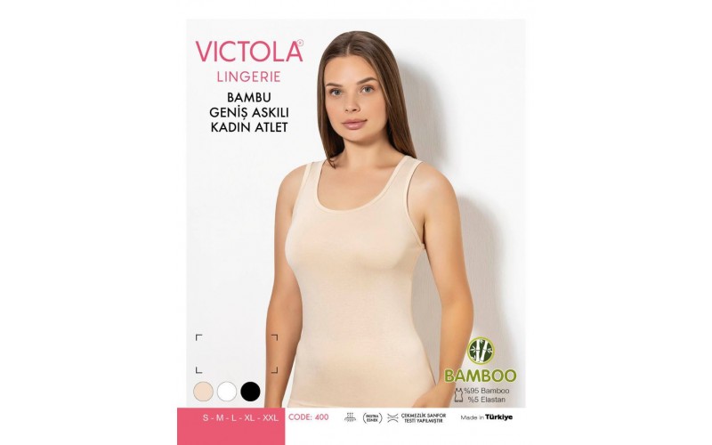 Victola 400 Bayan Bambu Atlet  Geniş  Askılı TEN