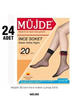 MÜJDE İNCE SOKET ÇORAP 24'LÜ PAKET