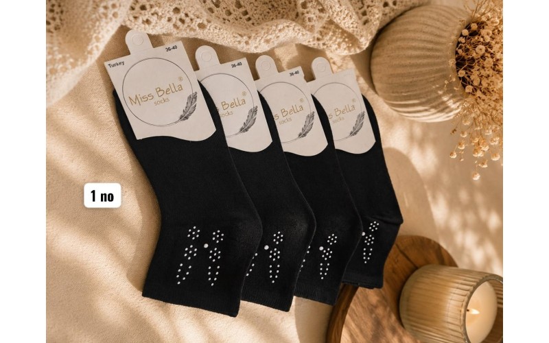 Miss Bella Taşlı Patik Çorap 12' li paket 