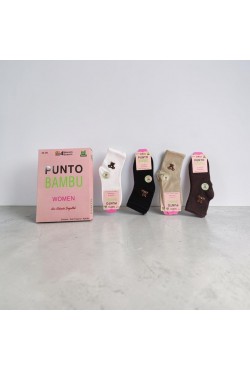 Punto Kadın Bambu Yarım Konç Dikişsiz 36/40 12'li paket 